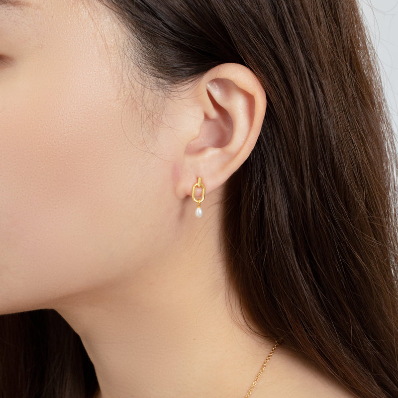 Olivine Pearl Studs.